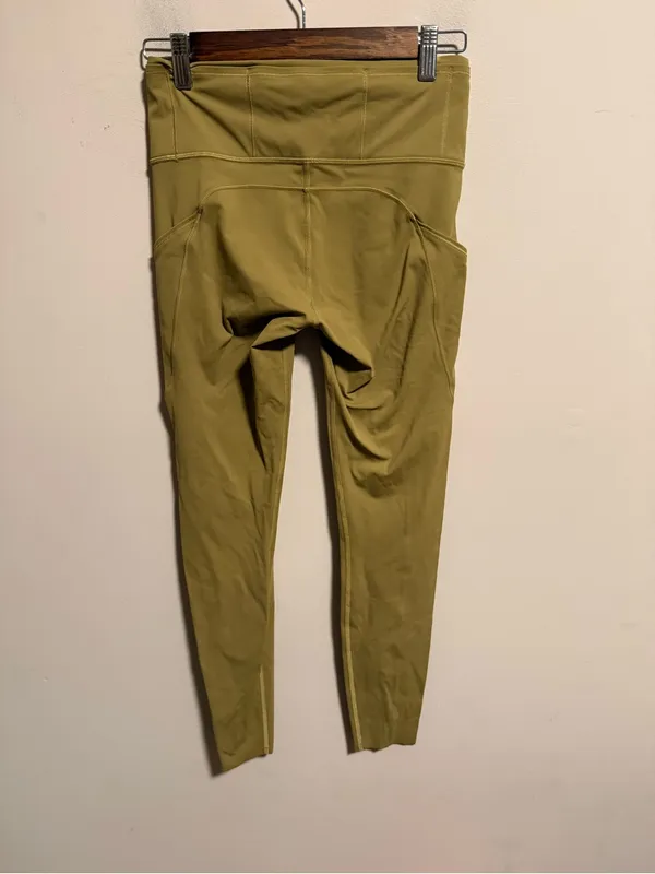 Lululemon Fast and Free High-Rise Tight 28" Non-Reflective Suede Grape Leaf- 6 - Image 2