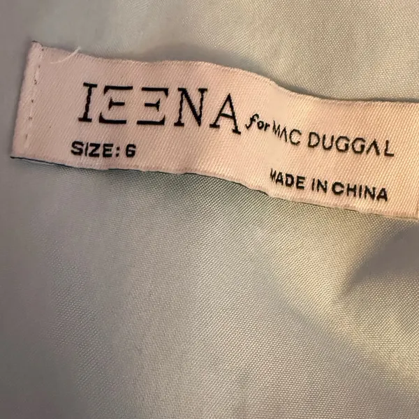Ieena for Mac Duggal Blue Classic Sleeveless A-Line Ballgown with Pockets Sz 6 - Image 8