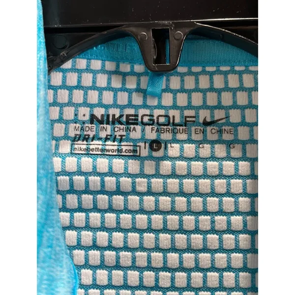 Nike Golf Dri-Fit blue quarter zip sweatshirt with subtle horizontal stripes - Image 7