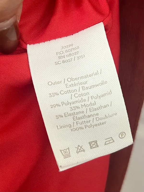Boden Red Midi Dress Fit Flare Colorblock A-line Elegant Chic Pockets Size 6R - Image 14