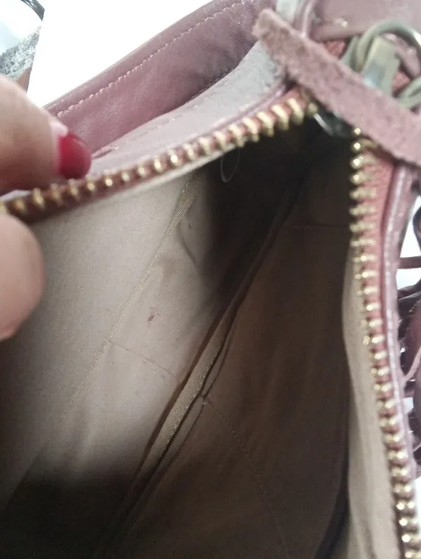 Hobo Woven Leather Shoulder Bag Purse Tazzel Zip - Image 9