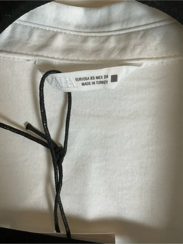 NWT Zara White Sleeveless Collared Button-Down Vest Top – Size XS - Image 4