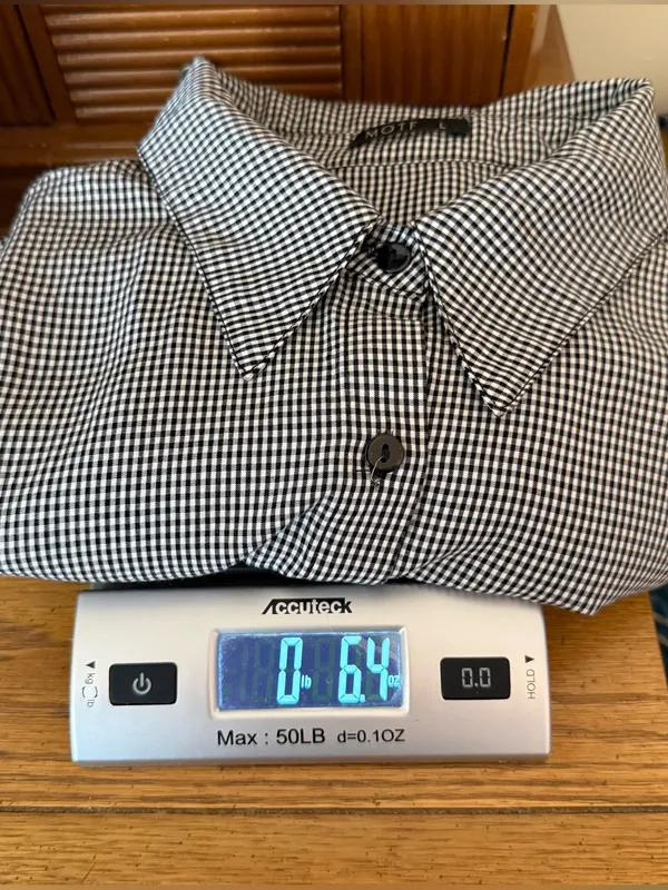 Motf Black White Gingham Blouse Top Women’s Size Large Office Business Classic - Image 9