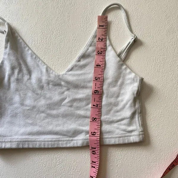 Brandy Melville White Cropped Cami Tank One Size XS S Y2K - Image 6