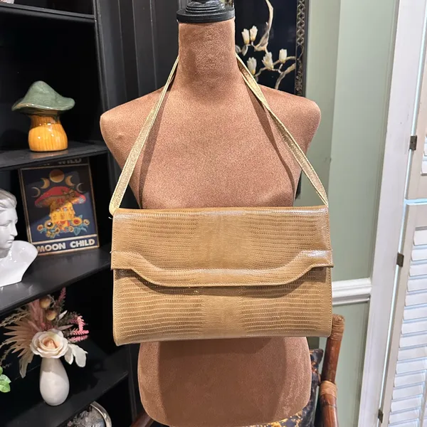 Vintage Faux Leather Purse & Heels Set – Size 6.5 - Image 6
