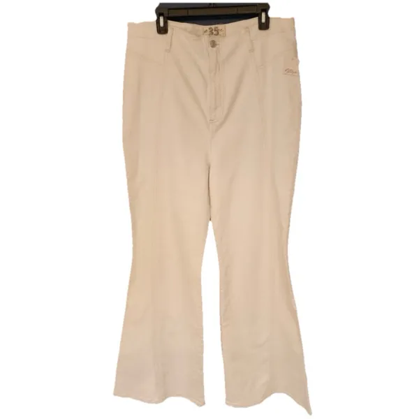 Free People We the Free Women's White Flared Pants with no Pockets Size 35 - Image 2