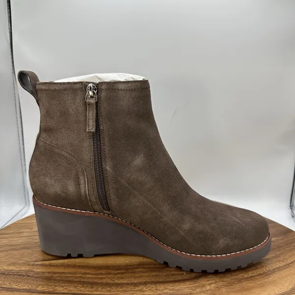 Sanctuary Engage Wedge Ankle Boots Java Dark‎ Brown Suede Casual Women's 11M - Image 5