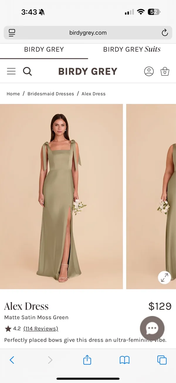 Birdy Grey Bridesmaid Dress Moss Green size small - Image 5