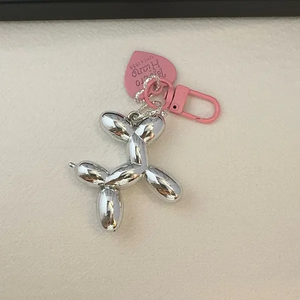Balloon Dog Car Keychain for Men Women Love Heart Keychain Charm Bag Charm - Image 3