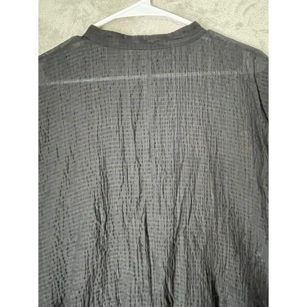 COS Seersucker Boxy Minimalist Half Sleeve Button Up Top Size Small Casual - Image 4