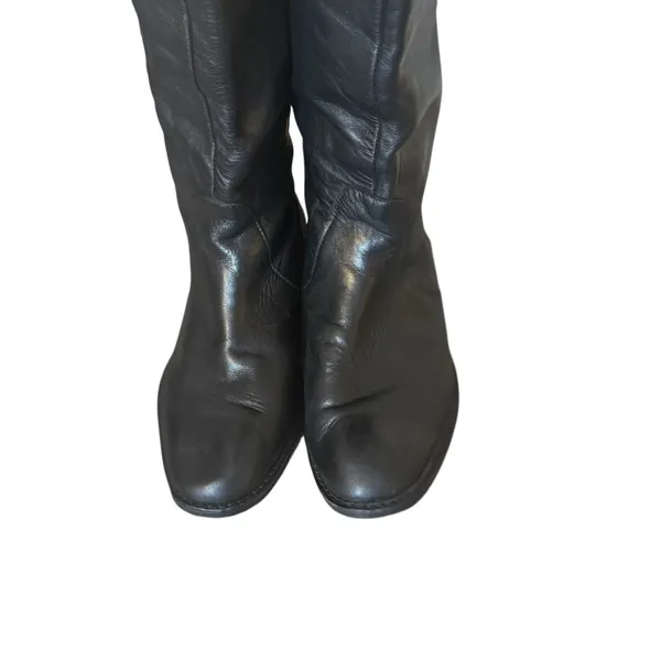 Coach Cheyenne Black Riding Equestrian Leather Over The Knee Boots 5.5 B‎ Luxury - Image 3