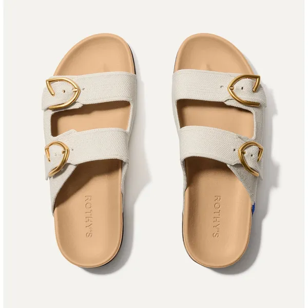 ROTHY'S The Buckle Slide Sandals in Sea Salt Size 7 - Image 2