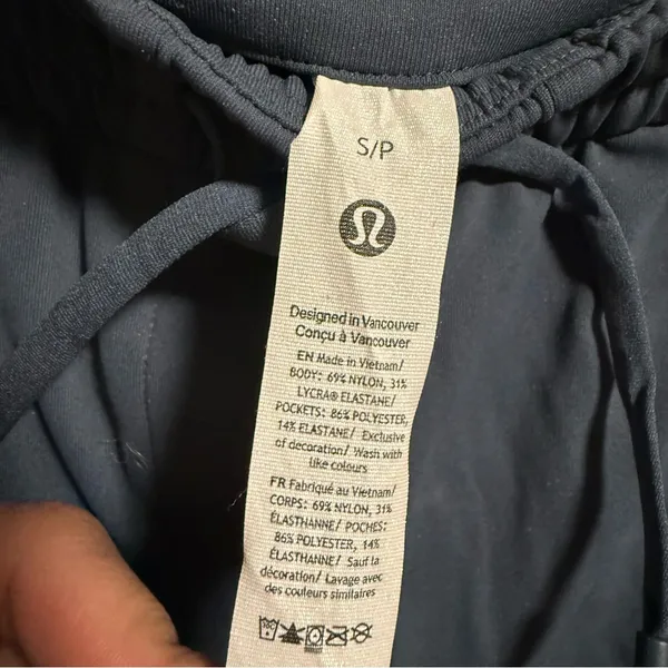 Lululemon Tapered-Leg Mid-Rise Pant 7/8 Length, Luxtreme, Iron Blue, Size Small - Image 9