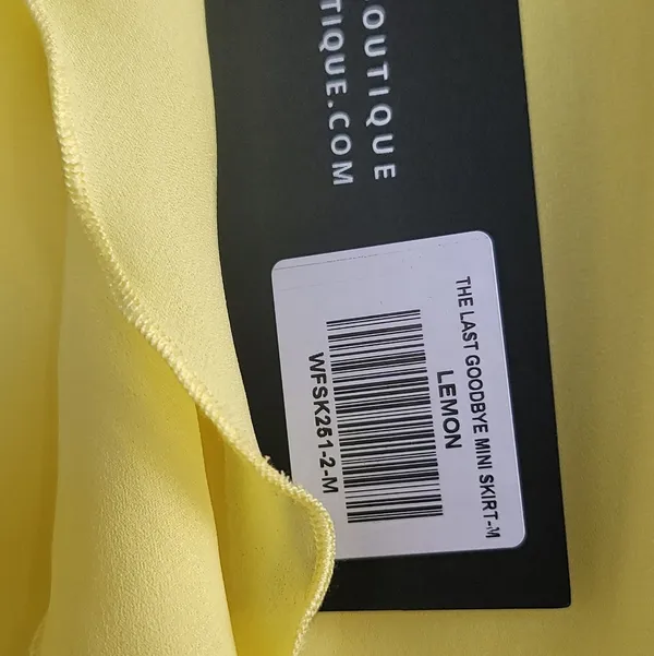 NWT! White Fox Yellow Lemon The Last Goodbye Mini Skirt M - Image 6
