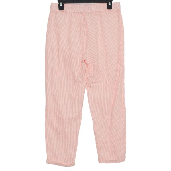 NWT J Crew Linen Blend Pants Striped Pull On Lightweight Crop Beach Summer 8 - Image 2