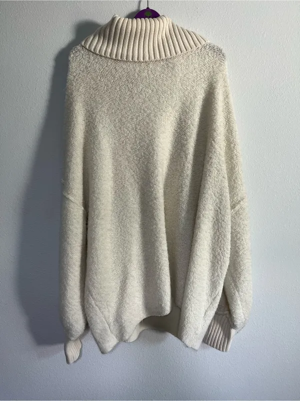 Free People Milo Cowl Cozy Cream Turtleneck Women's Sweater Size Large - Image 4