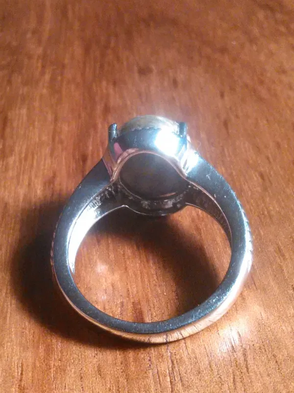 Venus Jasper Stainless Steel Solitaire Ring (Size 7) - Image 6