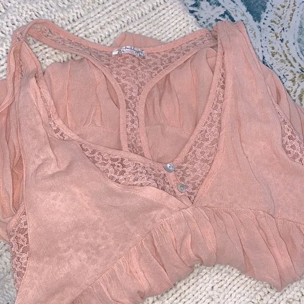 Free People xsmall boho lace top - Image 4