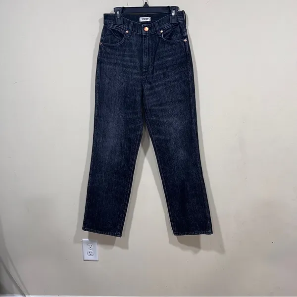 WRANGLER WILD WEST STRAIGHT JEAN IN WASHED BLACK 25X28 western - Image 2