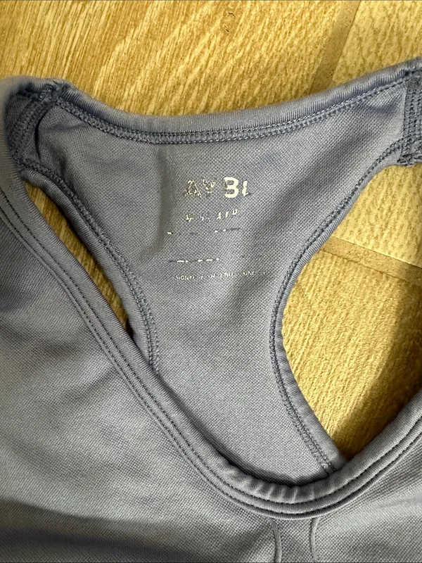 AYBL Racerback Sports Bra in Dusty Lavender Blue - Image 5