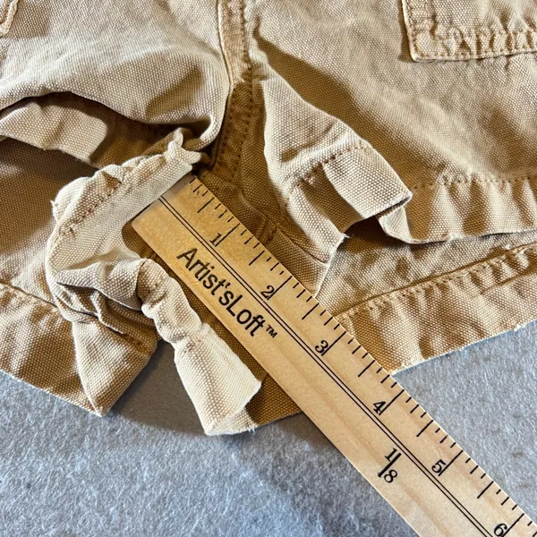 704 |‎ Aerie Utility Cargo Shorts Women's Small Tan Drawstring Relaxed Boho - Image 5