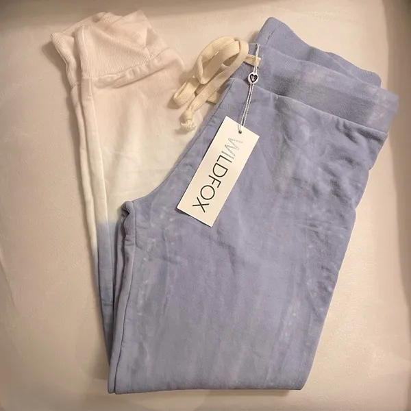 NWT Wildfox Jack Joggers Blue& Beige Dye Size M - Image 4