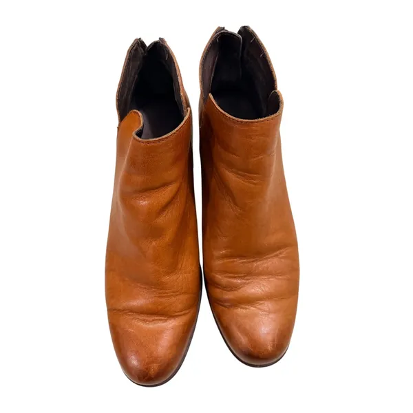 Born kenzy booties brown leather wedge size 9 - Image 7