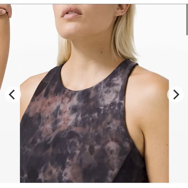 Lululemon Key To Balance Tank Top Size 4 Diamond Dye Graphite Grey Pink Pastel - Image 7