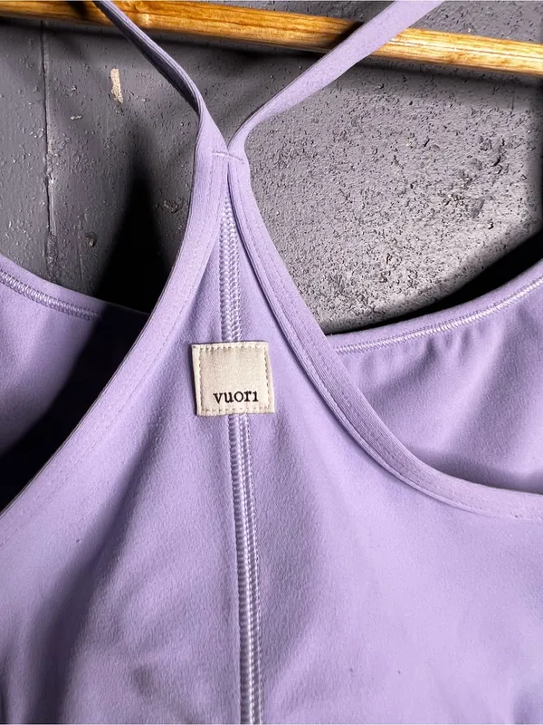 Vuori All The Feels Sports Bra in Lilac. Size XS - Image 6