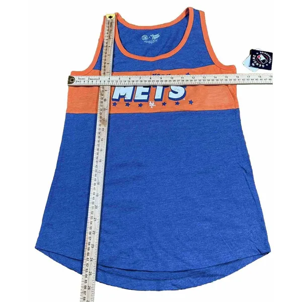 New York Mets Tank Top Shirt‎ Womens Size S Blue Orange Campus Lifestyle MLB NWT - Image 4