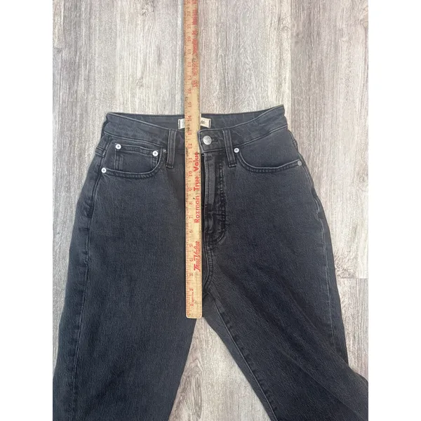 Madewell Curvy Perfect Vintage Jean High‎ Rise Tapered Black Lunar Wash Size 26 - Image 9