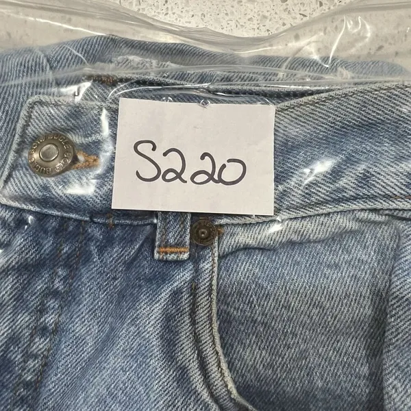 Vintage 90s Jr Size 7‎ Bugle Boy Jeans Distressed Blue High Rise Mom Tapered Leg - Image 12