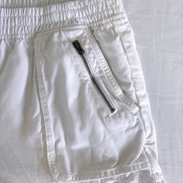 Aerie White Denim Shorts‎ XL High Rise Casual Summer Minimalist Coastal Girl - Image 8
