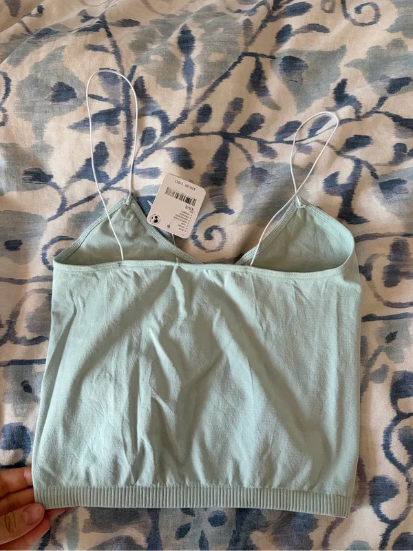 NWT- free people skinny strap blue mist brami crop top xs/s - Image 2