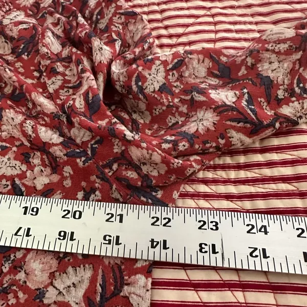 Lucky Brand Burgundy and Cream Patterned Blouse - Image 8