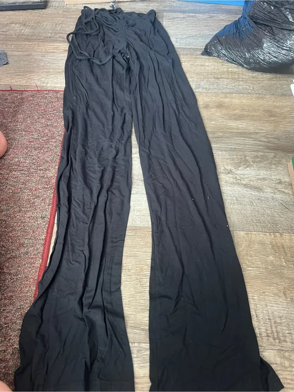 I am Gia black high waisted ruched pants - Image 7