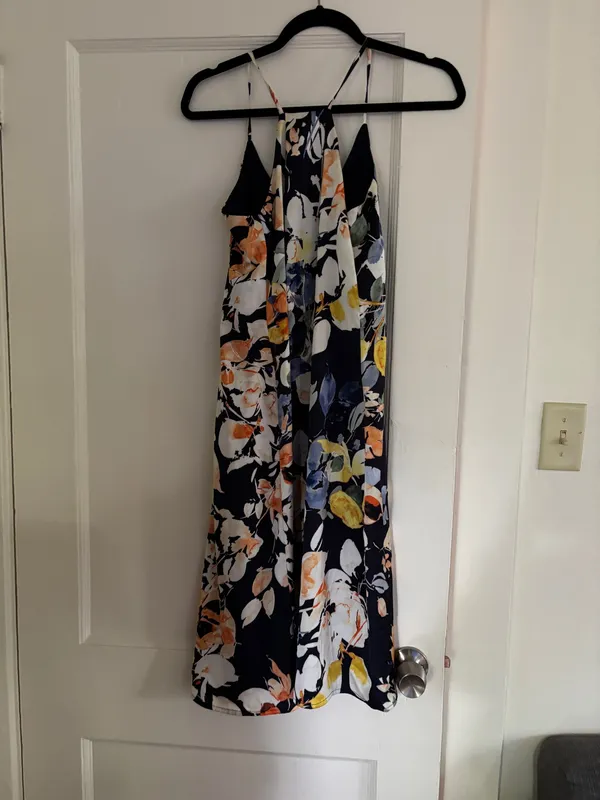 Floral midi dress Blue Size XS - Image 3