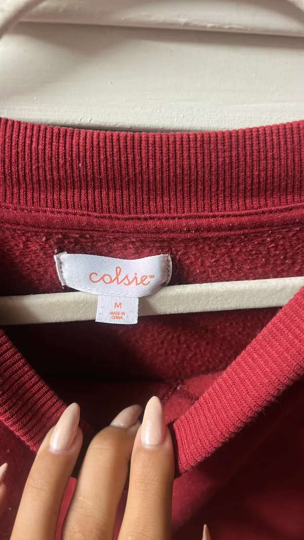 Red long sleeve cropped Size M - Image 2