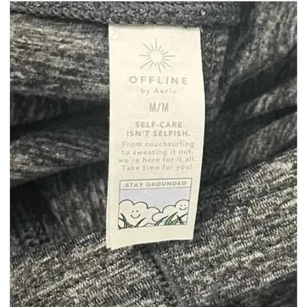 Offline by Aerie Heather Grey Leggings Sweatpants Yoga Pilates Gym Lounge sz. M - Image 5