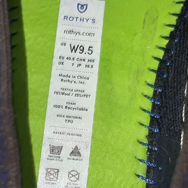 Rothy's Women’s The Merino Collection Sneakers in Navy Herringbone Size 9.5 - Image 8