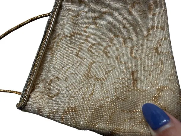 WALBORG Vintage Gold Rhinestone Cocktail Clutch Bag - Image 6