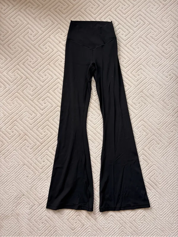 Aerie High Waisted Crossover Flare Legging Black - Image 5