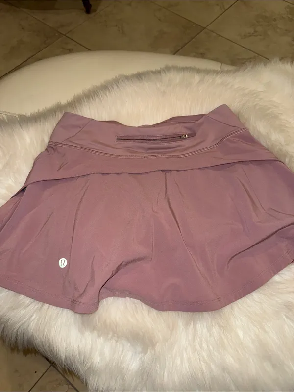 lululemon athletica mauve pleated side-panel mini skirt - Image 2