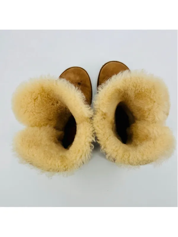 Women's UGG Bailey Button II Winter Boots, Sheepskin Tan - Image 6
