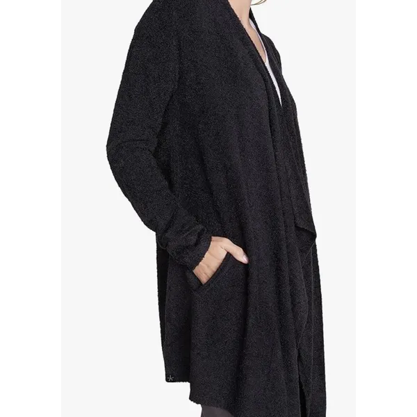 Barefoot Dreams Chic Lite Cardigan‎ Womens L/XL Black Cozy Preppy Comfort Luxury - Image 3
