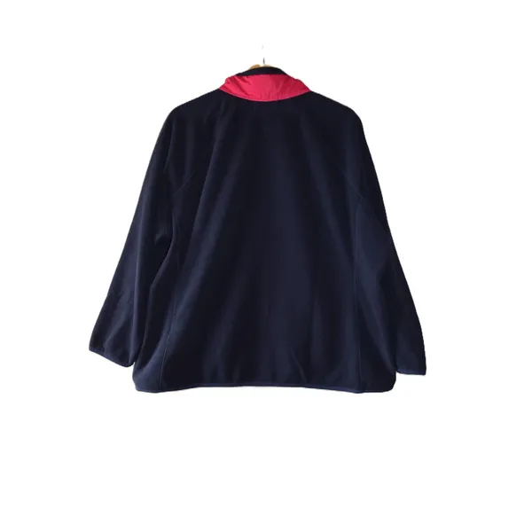 Lauren Ralph Lauren Active Jacket Womens XL Pink Navy Hybrid Quilted Fleece Zip - Image 7
