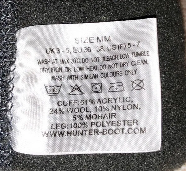 Hunter Boots Tall Socks in Blue, Green, Gray/Grey Chevron Stripes Size M - Image 3