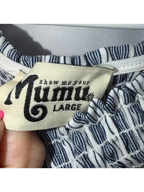 Show Me Your Mumu Striped High Low Maxi Dress Size Large - Image 6