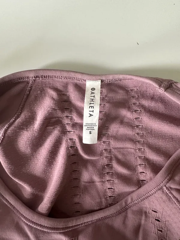 Athleta Pink Magenta Long Sleeve Active Workout Top - Image 3
