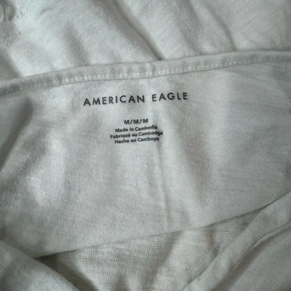 American Eagle NWT White Cropped Relaxed Cami - Image 15